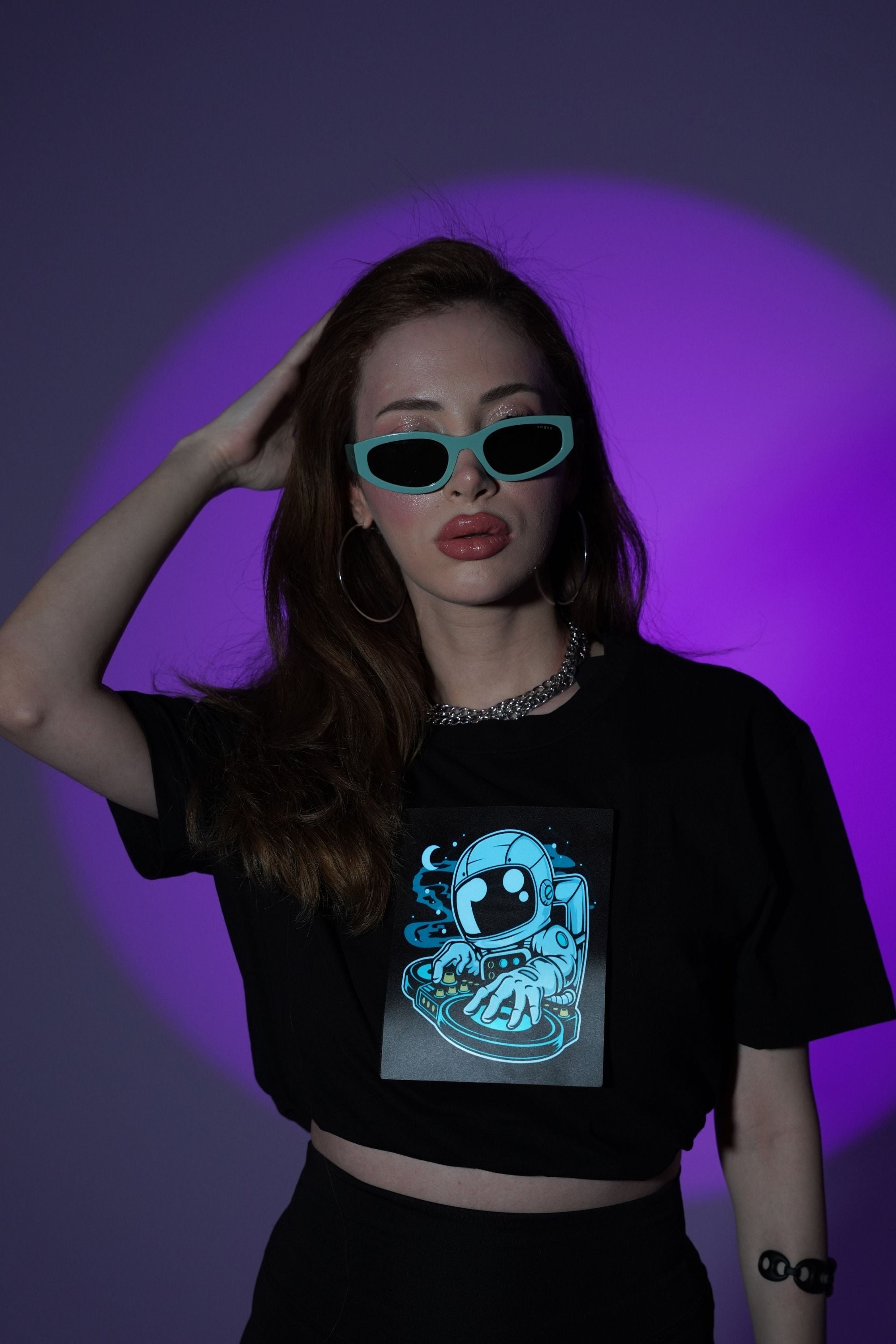 ARIESARON // COSMIC DJ — LED T-SHIRT
